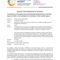 Pandemic Fund Project - Consultancy to Strengthening and Expanding Integrated Early Warning Systems (EWS) in the Caribbean the Caribbean Public Health Agency